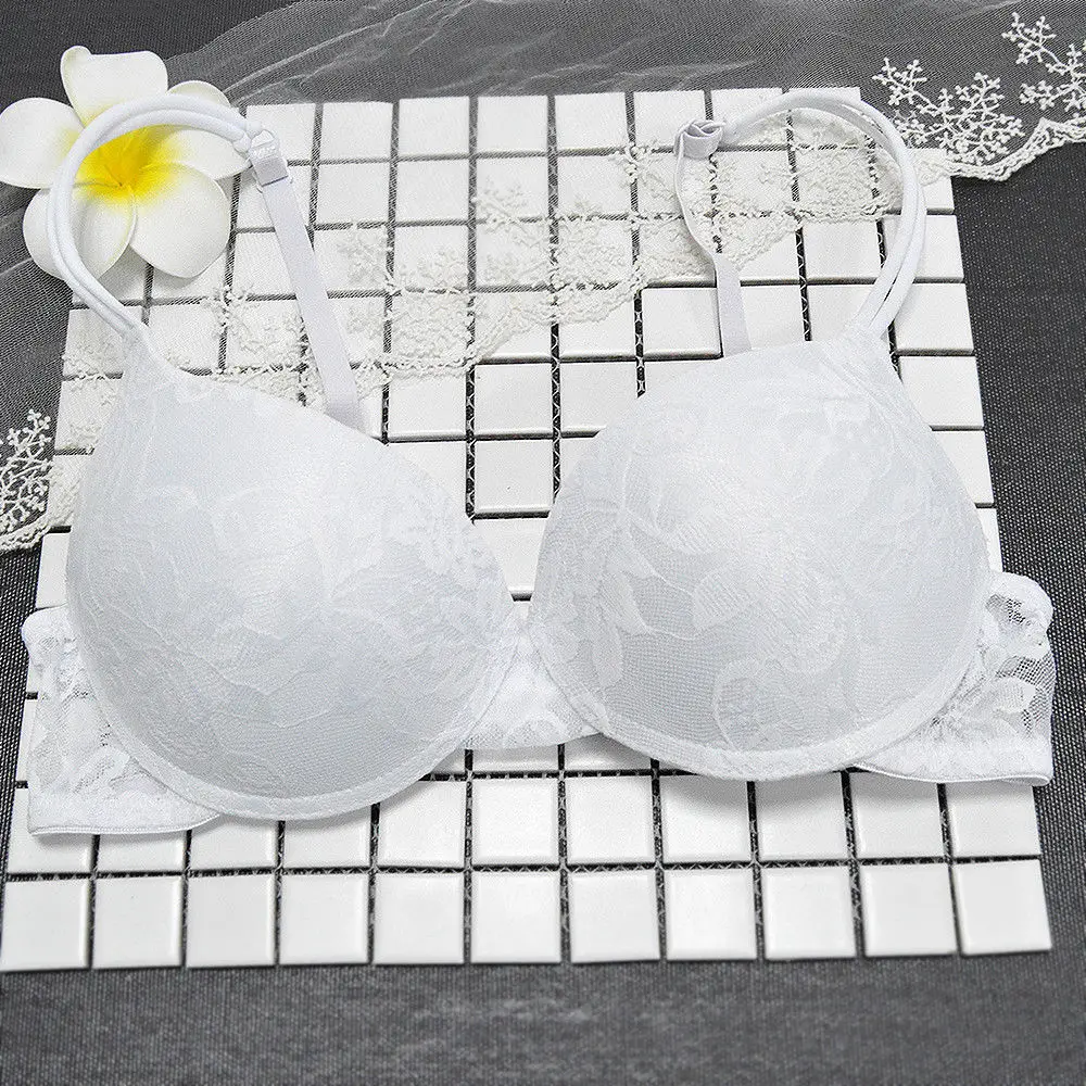 maidenform bras YANDW White Bras For Women Sexy Lingerie Padded Lace Bralette Embroidery Everyday Push Up Bras 70 75 80 85 90 95 100 A B C D E see through bra