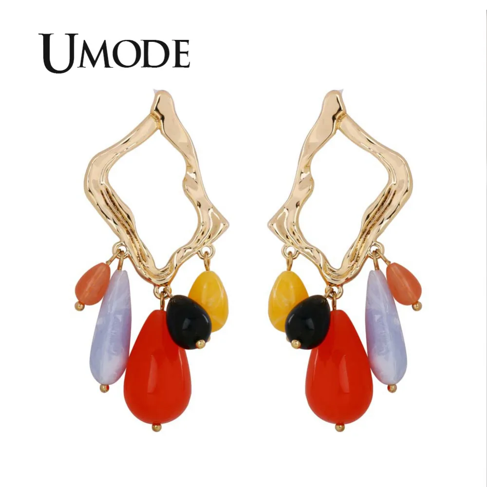 

UMODE Fashion 2018 Irregular Loop Drop Earring for Women New Acrylic Drops Earrings Party Dating Jewelry Gifts Jewelries AUE0435