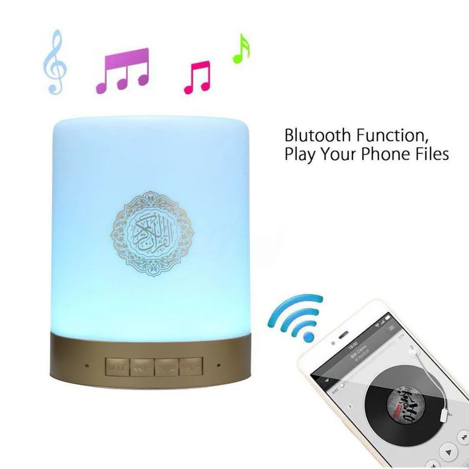  EQUANTU Quran Touch Lamp Portable Speaker SQ112 Latest Model Hajj Umrah Muslim Player 8GB M/C EID R
