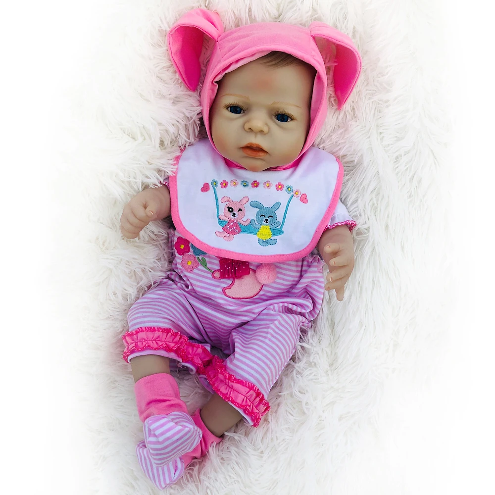 22 дюйма Boneca bebes reborn Girl Baby Full Body силиконовые виниловые куклы Reborn 55 см реалистичные куклы для новорожденных подарки для детей