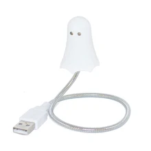 Creative USB flashlight Cute cartoon soul shape hose lights white ghost lamp laptop keyboard lights powered by power bank