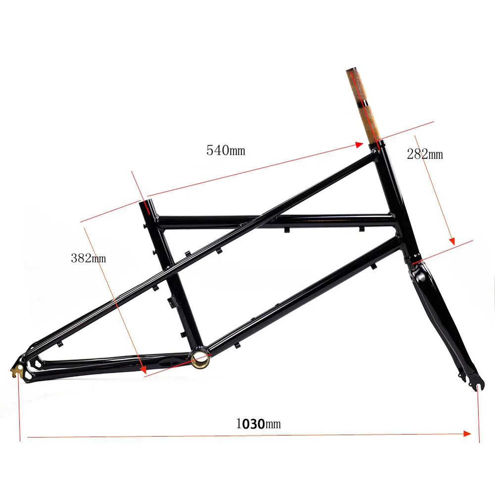Silverock алюминиевая рама Minivelo Стальная вилка 451 20 &quot1 1/8&quot Мини вело Fit суппорт C