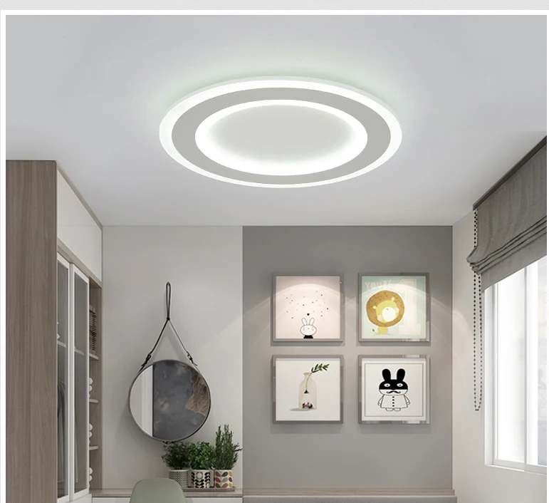 Surface mounted Round Modern led ceiling chandelier for living room dining room bedroom Ultra-thin chandelier lighting Modern