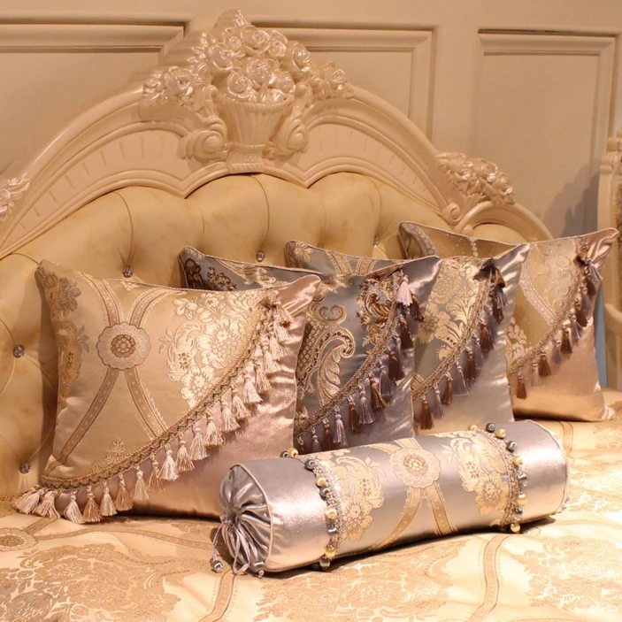 European classical jacquard pillowcase luxury thickened velvet