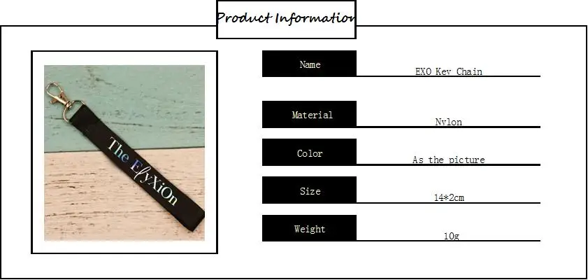 EXO Laser Lanyard Key Chain