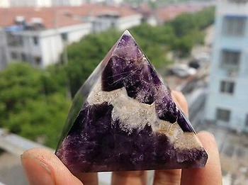 

NATURAL Dream Amethyst QUARTZ CRYSTAL Pyramid Cut Polished HEALING