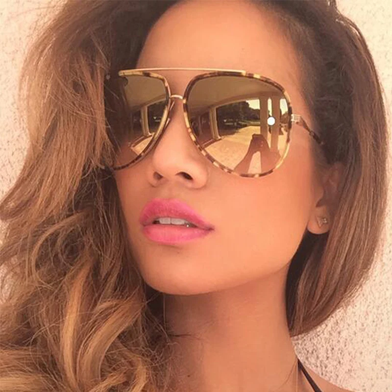 

Gold Mirror Sunglasses Mens Big Metal Frame Pilot Classic Vintage Eyewear High Quality Brand Designer Sunglasses Oculos