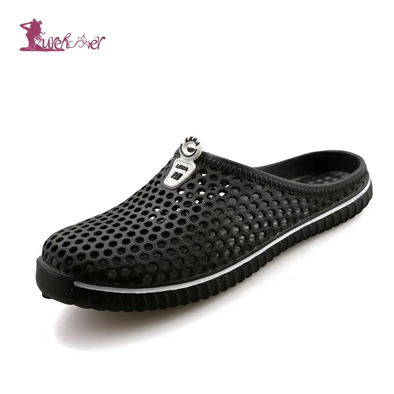 

Lurehooker Waterproof Men Outdoor Sandals Summer Breathable Slippers Women Garden Sandals Beach Sandal Hollow Flats Flip Flops