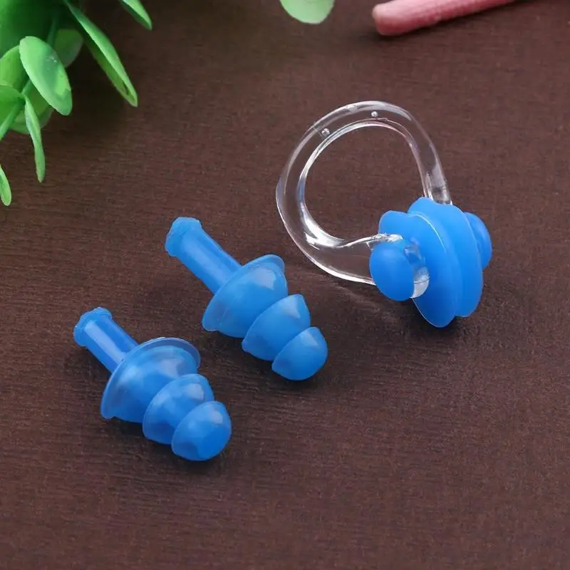 Swimming Earplug Nose Clip Watertight Set Kit Sports Fitness Swimming Pool Accessories Nasal Splint Ear Plugs