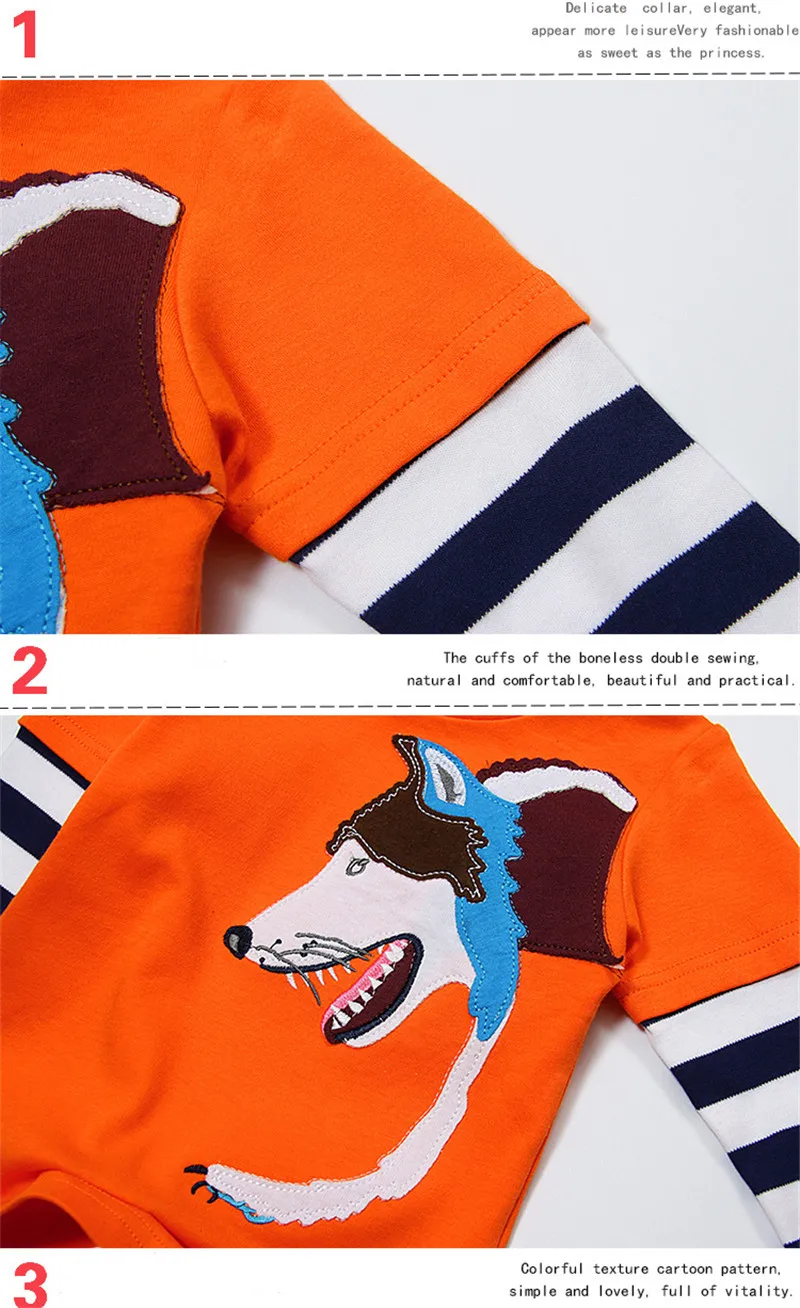 Children Boys Spring Cotton T-shirt Clothes Kids Tees Child Tops Baby Boy Shirts Roupas Infantis Menino 2017 Jumpingbaby 1