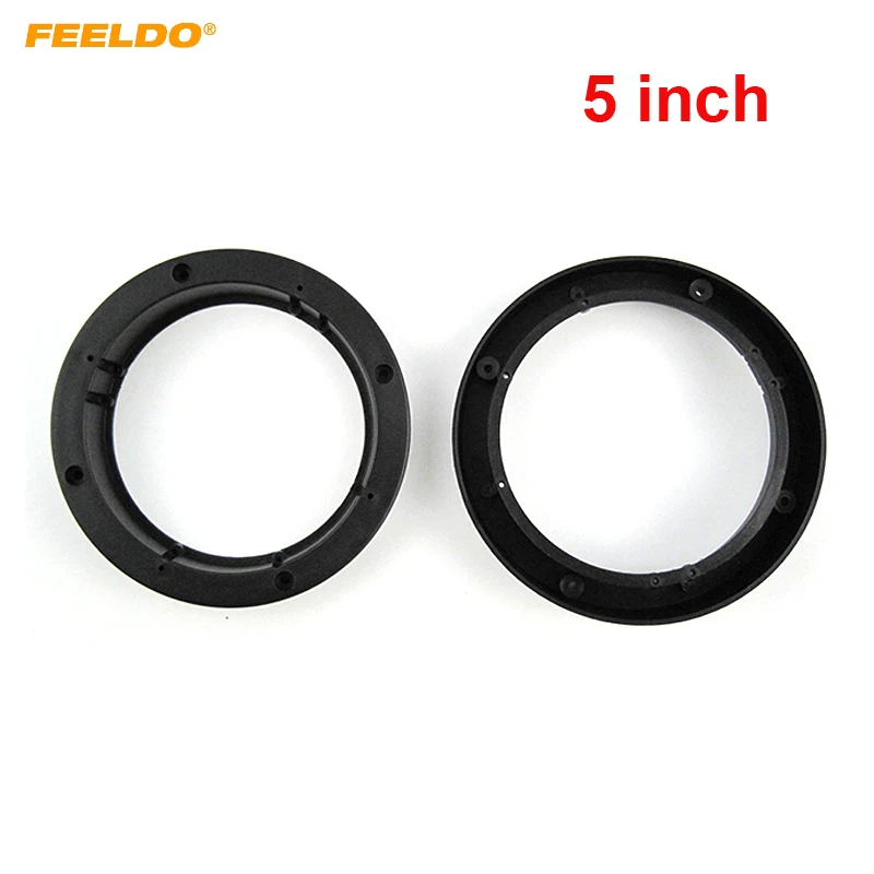 

FEELDO 5" Car Universal Stereo Speaker Spacer Adapter Beveled Speaker Mat for General Use All Cars Anti-Slip Mat #MX6049