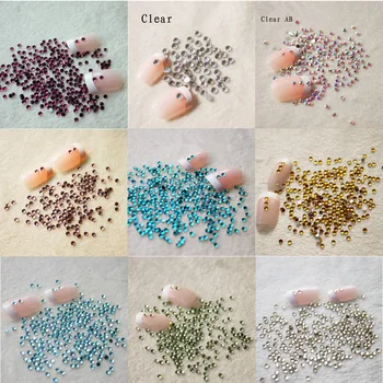 

1440PC/Pack SS12 Crystal Glass Non Hotfix Strass Glitter Flatback Rhinestones 3d Nail Art Rhinestones For Nail Decoration Gems