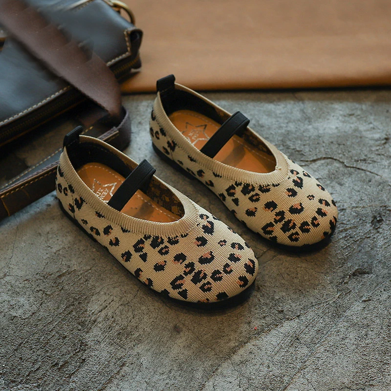 

Girls Shoes Kids Fashion Vintage Knitted Flats Children's Casual Flats Princess Sweet Kids Shoes