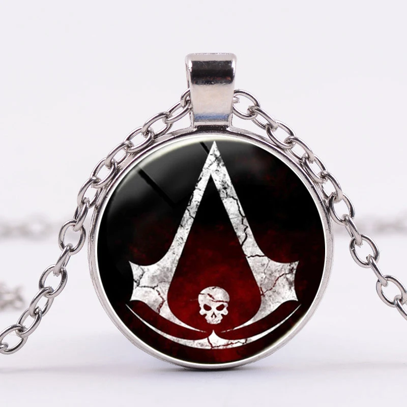 Мода Assassins Creed ожерелье Creed значок стакан драгоценных камней ожерелье с подвеской простое ювелирное изделие милые праздничные подарки