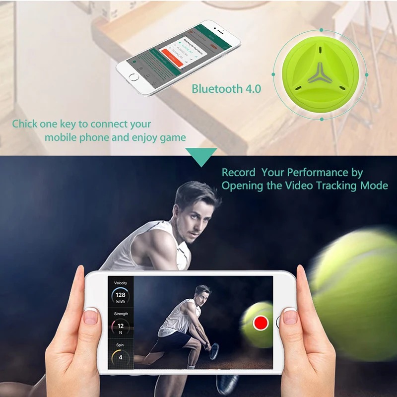Free shipping!Coollang XiaoYu Smart Tennis Tracker Sensor Training Aid Swing Act