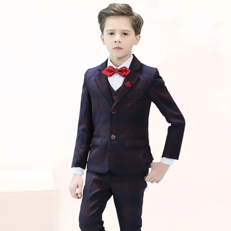 

Children's Day Toddler Boys 4pcs/set(Vest+Shirts+Bowtie+Pants) Handsome Chorus Show/Performance/Wedding Groom Blazers Suit Sets