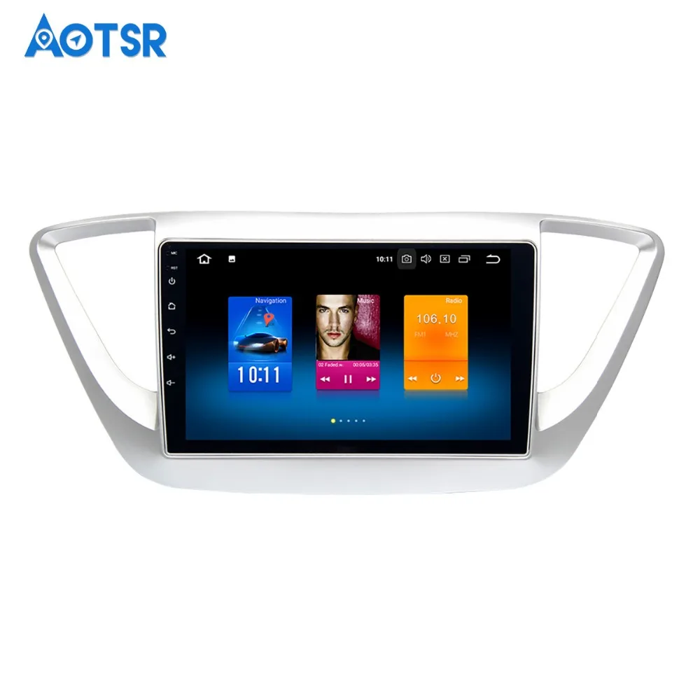 Discount 9" Android 8.0 Car Multimedia GPS for Hyundai Solaris Verna 2017 2018 Support Steering Wheel Control Radio Audio Video AVI MKV 3