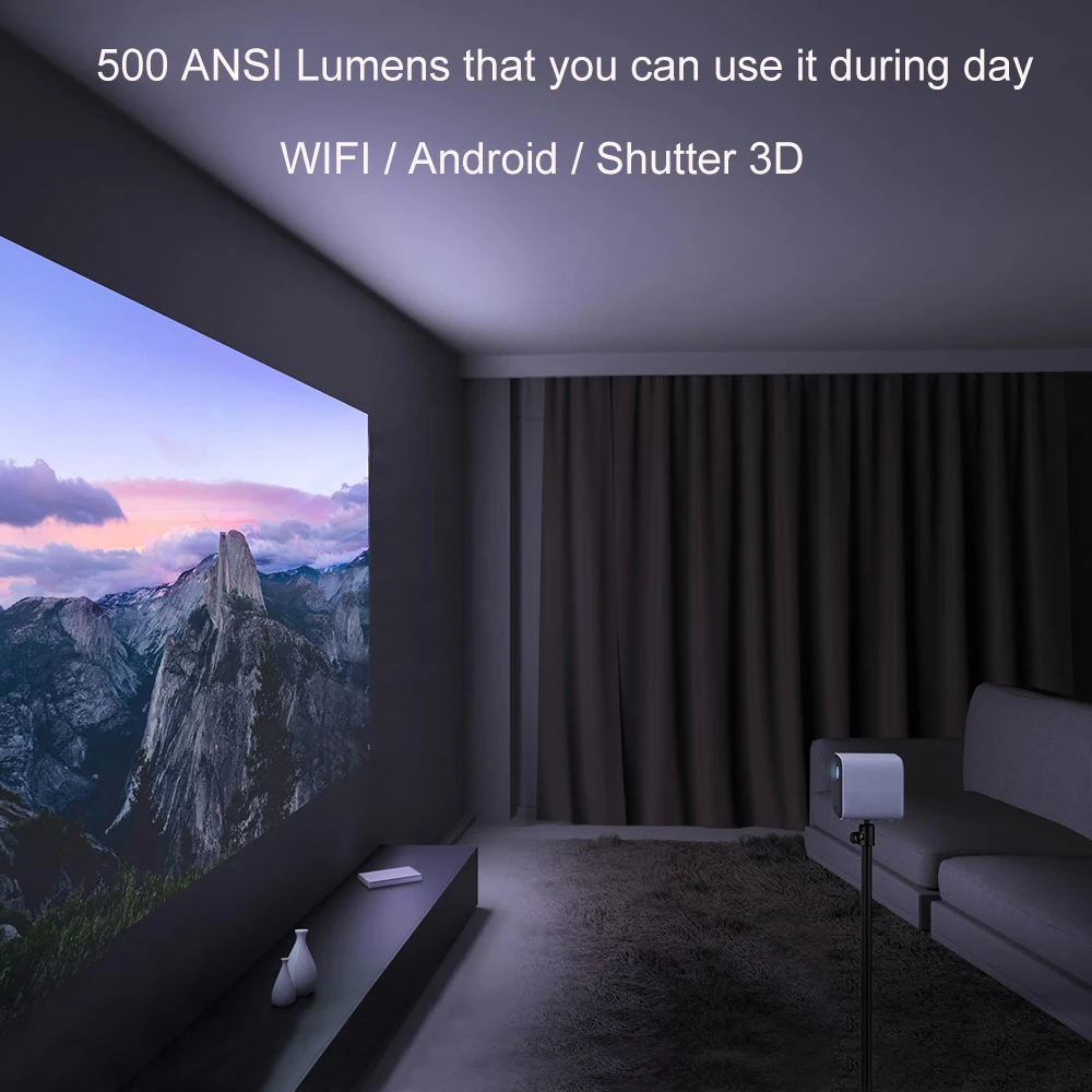 Xiaomi Mijia Мини проектор DLP портативный 1080p Поддержка 4K видео 3D wifi 500 ANSI светодиодный проектор tv Full HD для домашнего кинотеатра