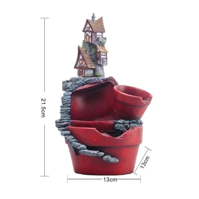 1 шт. замок цветочный горшок мини декоративные Творческий уникальный цветок бассейна горшок полимерный горшок для декора микро пейзаж дома орнамент