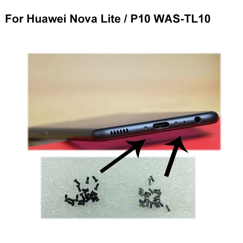 

4PCS silver For Huawei P10 P 10 WAS-TL10 Buttom Dock Screws Housing Screw nail tack For Huawei Nova Lite Mobile Phones