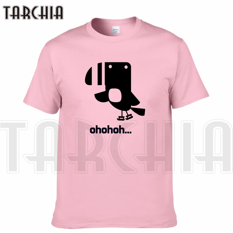 TARCHIA 2021 новый бренд футболка классная человек ворона птица забавные хлопковые