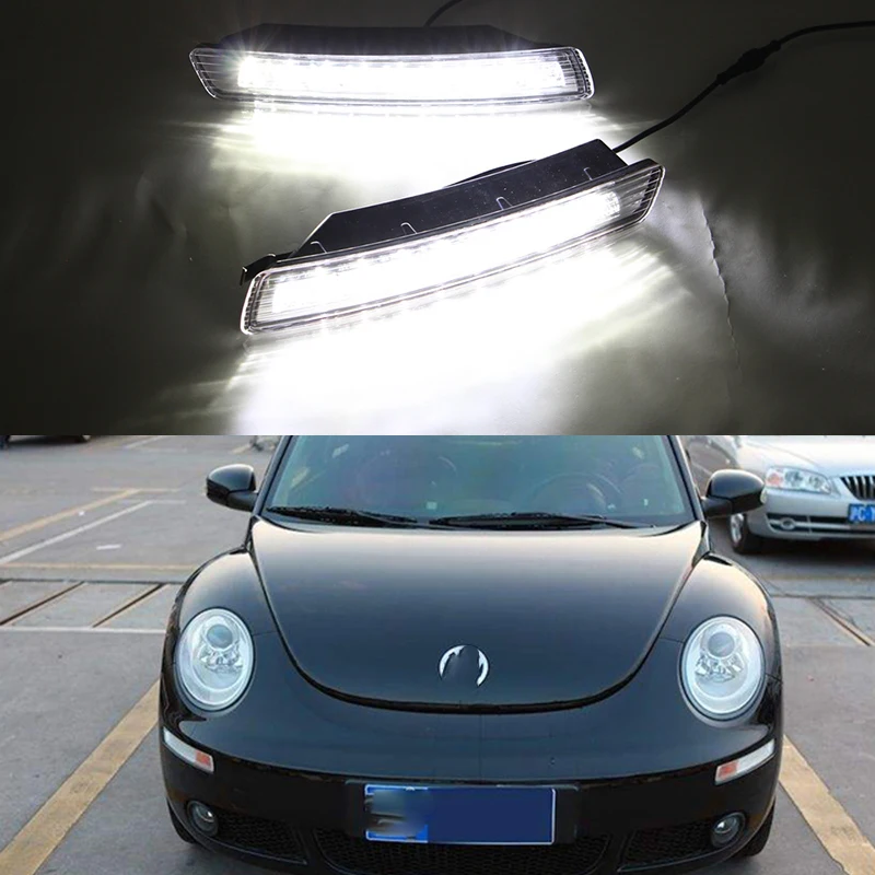 

Car Flashing 1Pair DRL For VW Beetle 2006 2007 2008 2009 2010 LED Car DRL daytime running light Fog lamp Turn Signal yellow