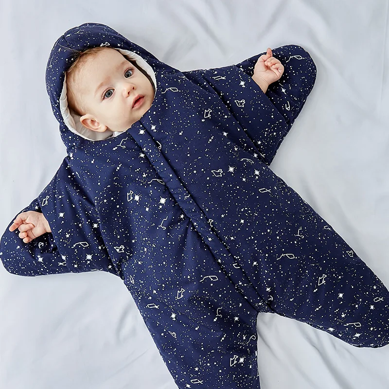 Детский спальный мешок прекрасный в форме морских звезд узор Зима утолщаются теплый спальный мешок для детей ясельного возраста, для маленьких детей, зимнее анти-одеяло Saco De Dormir