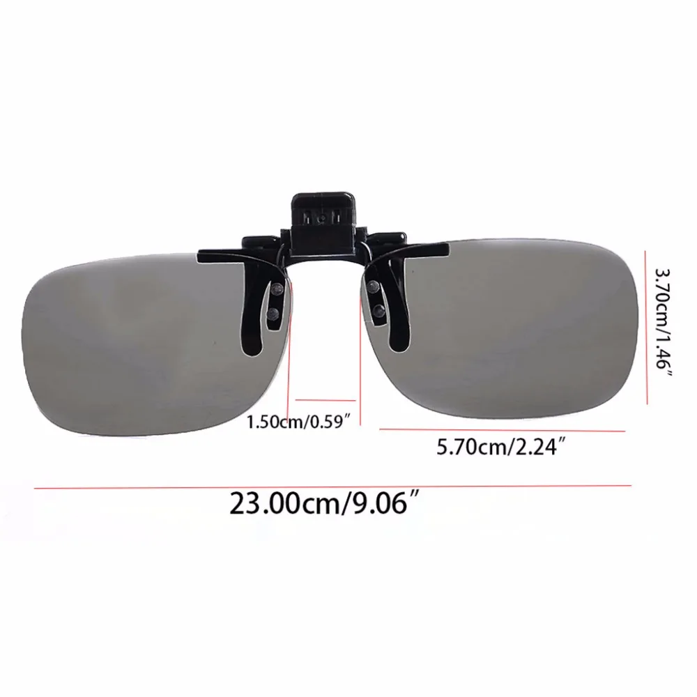 1 Pair Clip On Type Passive Circular Polarized 3D Glasses Clips for 3D TV Movie