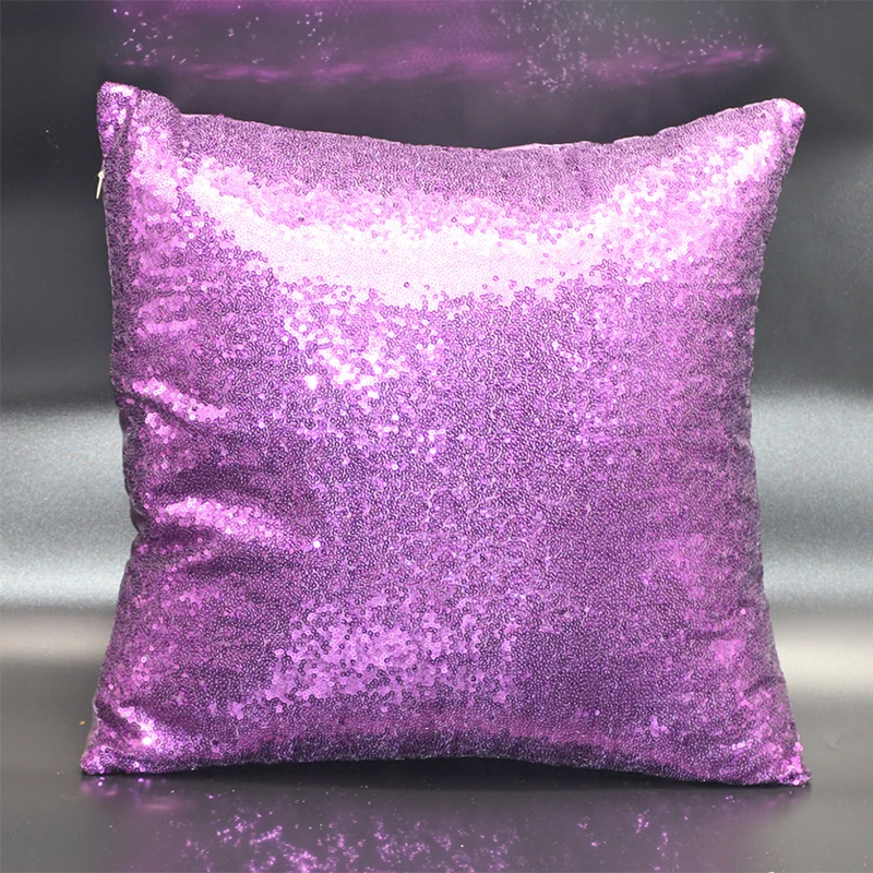 No filling 40X40cm Sequin Cushion Throw Pillow Sofa Car Seat Square