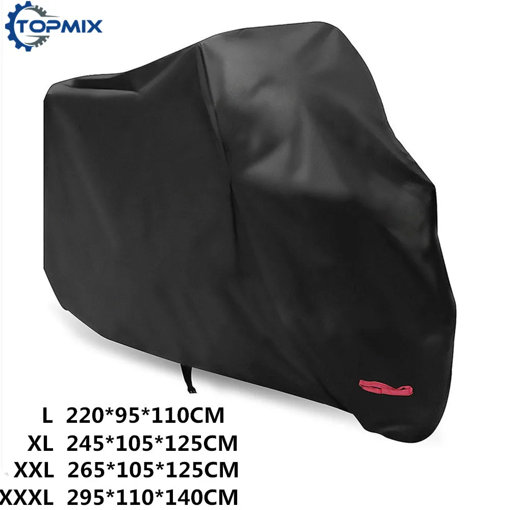 Прочный черный чехол для мотоцикла L/XL/XXL/XXXL 210D с защитой от УФ излучения дождя