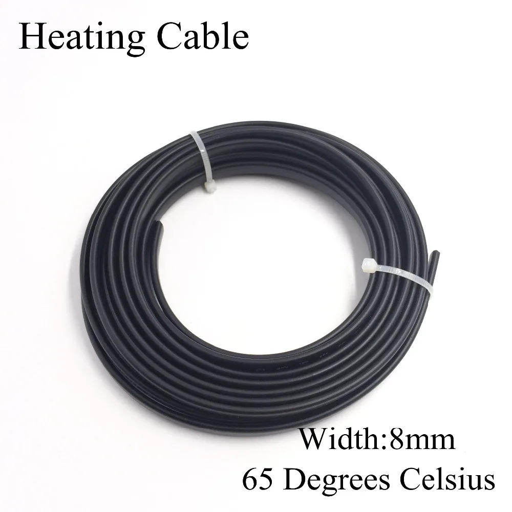 

5M/lot Anti-freeze Frost Protection Heating Cable For Water Pipe/Roof 230V 8MM 20W/M Self Regulating Electric Heater Copper Wire