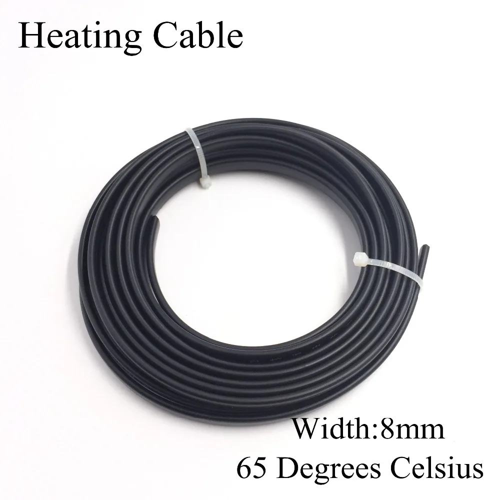 5M/lot Anti freeze Frost Protection Heating Cable For Water Pipe/Roof 230V 8MM 20W/M Self