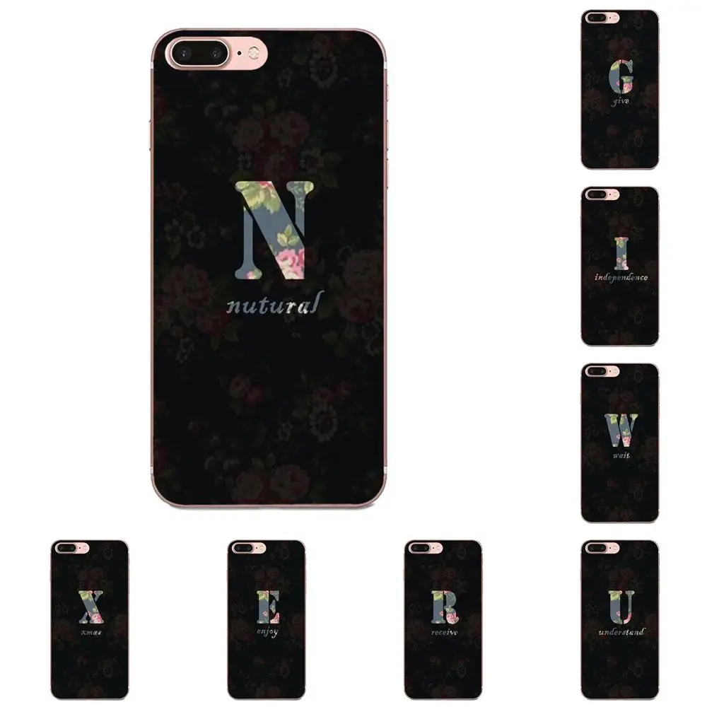 

Oedmeb Luxury TPU Rubber Phone Case Letter Alphabet Word For Samsung Galaxy A3 A5 A7 J1 J2 J3 J5 J7 2015 2016 2017