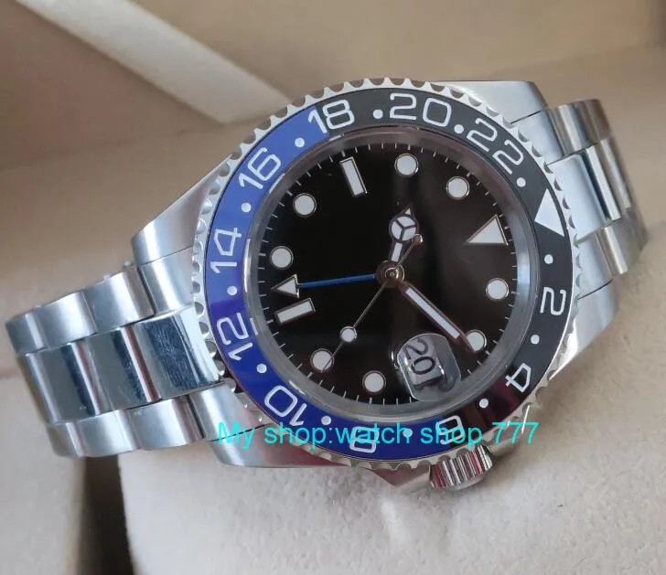 40 مللي متر PARNIS بتوقيت جرينتش الياقوت الزجاج الأزرق والأسود السيراميك مدي التلقائي الذاتي الرياح حركة الرجال ووتش ساعات آلية G5 40 مللي متر PARNIS بتوقيت جرينتش الياقوت الزجاج الأزرق والأسود السيراميك مدي التلقائي الذاتي الرياح حركة الرجال ووتش ساعات آلية G5