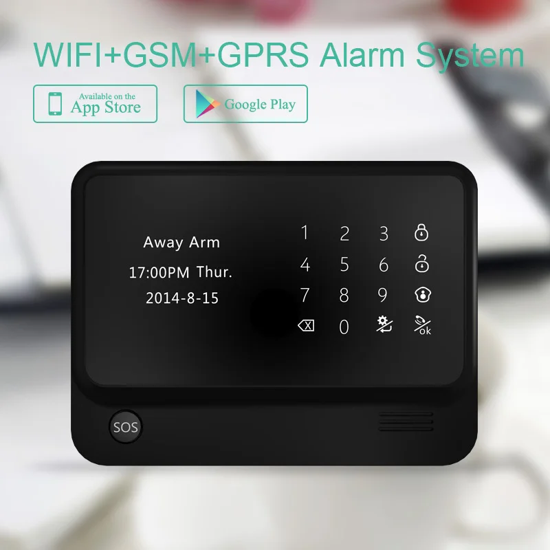  G90B plus Wifi GSM GPRS SMS Alarm system smartphone APP remote control home burglar alarm security 