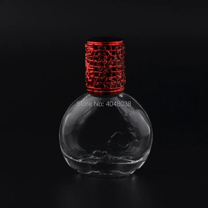 20 pcslot Cosmetic Cream Jar Transparent Glass Empty Essential Oil Refillable Bottle Steel Roller Ball 13 ML Emulsion Bottles (2)