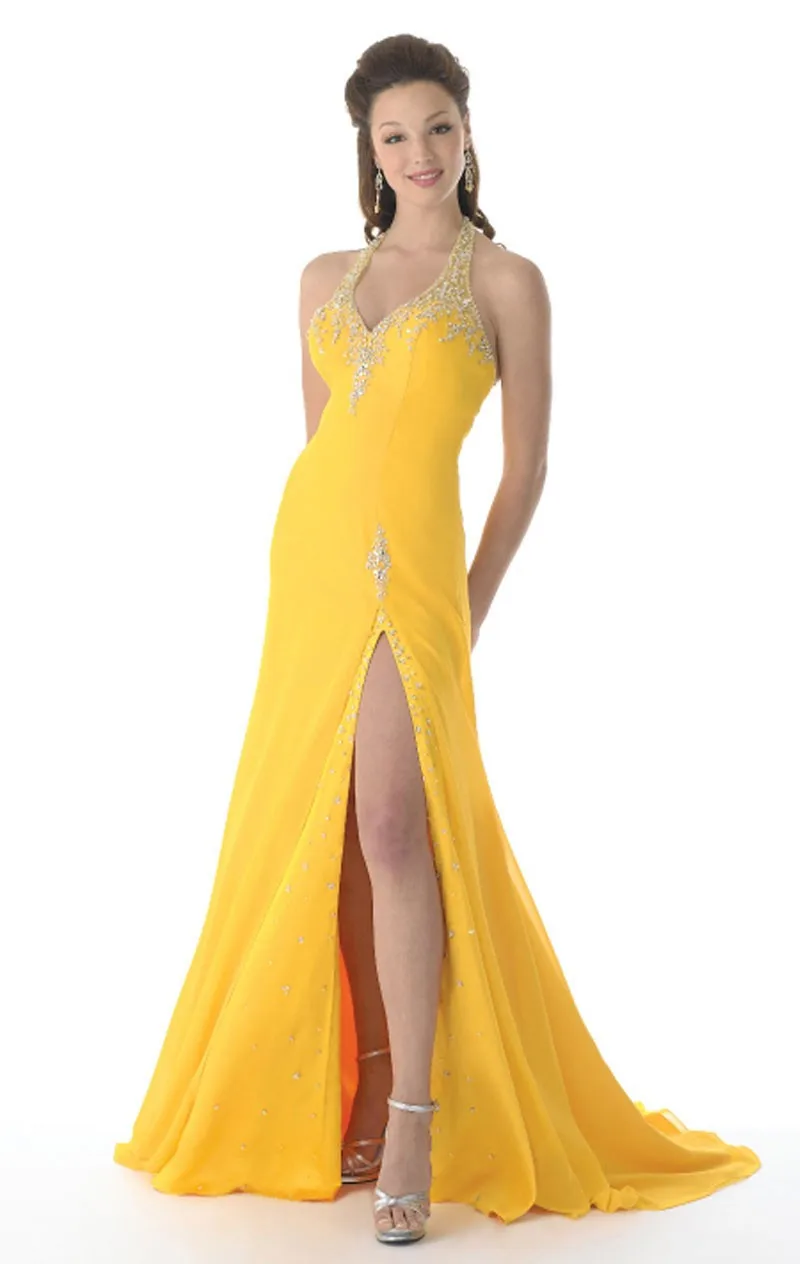 yellow-a-line-halter-and-v-neck-lace-up-sweep-train-floor-length-prom-dresses-with-beading-and-high-slit-prom00343