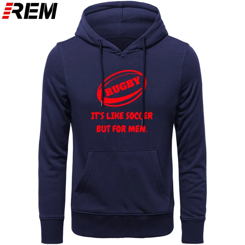NAVY RED Худи rem забавная Мужская брендовая одежда из хлопка с длинными рукавами и круглым вырезом, регби, мужские Толстовки, Толстовки - Цвет: NAVY RED