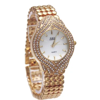 

A138 G&D Watch Women Quartz Wristwatch Stainless Steel Band Relojes Mujer Luxury Crystal Ladies Bracelet Watches Gift Boxes