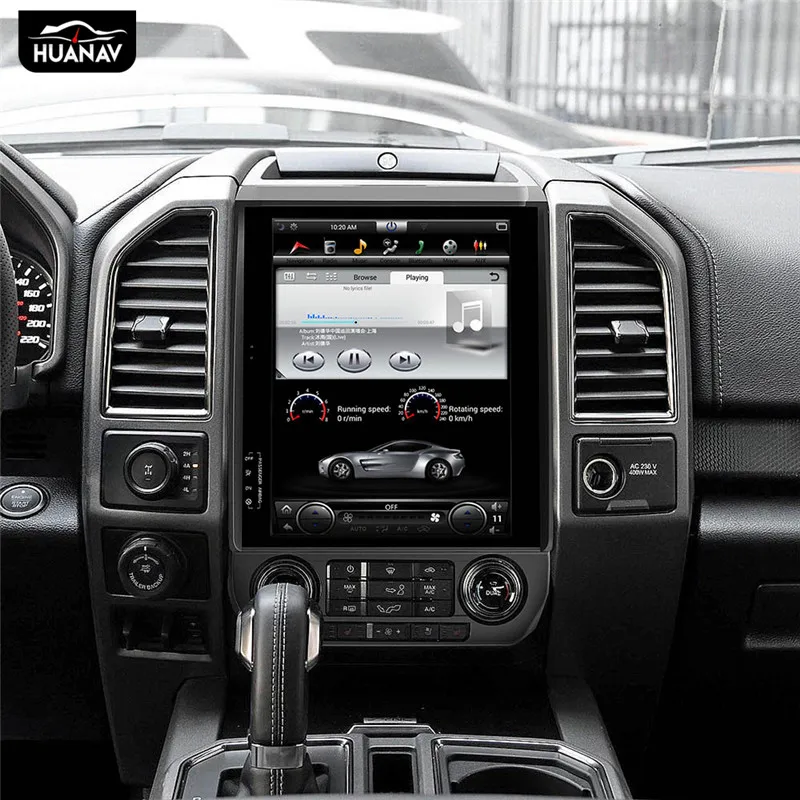Автомобильный DVD плеер Tesla Android 9 GPS навигация для Ford F150 2015 2019 автомагнитола
