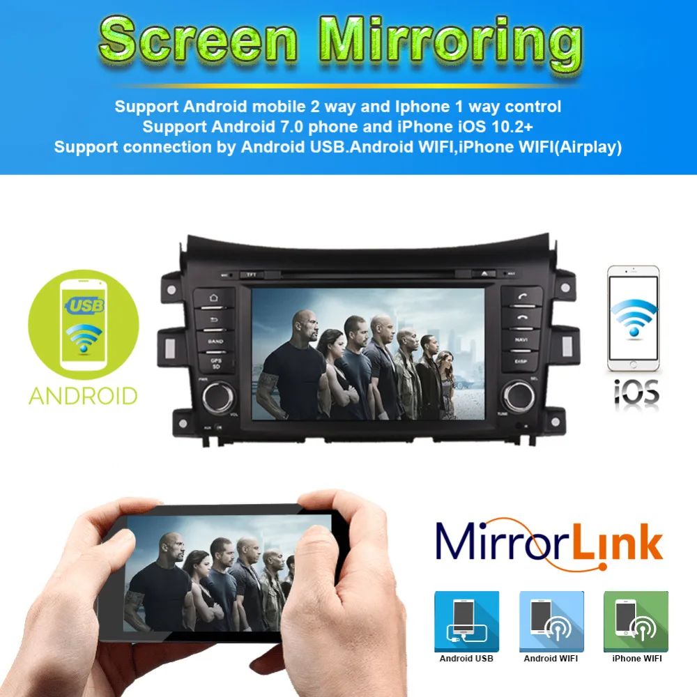 Perfect 4GB RAM Android 9.0 Octa Core Car PC GPS Radio Stereo with Bluetooth For Nissan Navara 2014-/Nissan NP300 Car Head Unit Wifi 7