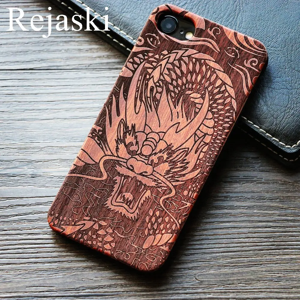 Роскошный винтажный Деревянный чехол для телефона с животными Apple iPhone 6s 6