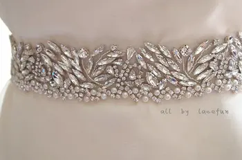 

Bridal sash belt trim, crystal bead belt