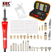 MX-DEMEL Электрический паяльник с 31 шт. жало и пинцет Регулируемый Температура паяльной станции припоя Tool Kit