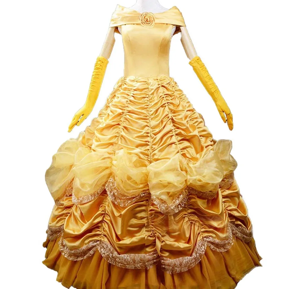 Adult Princess Belle Princess Costume Beauty and the Beast Cosplay ...