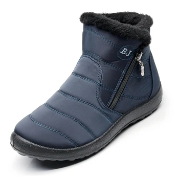 

2019 women shoes winter women's boots snow boots women's tube shoes female thick fur waterproof casual cotton boots Plus size