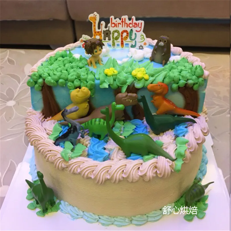Toy Dinosaur Jungle Party Decorations Cupcake Toppers Toys