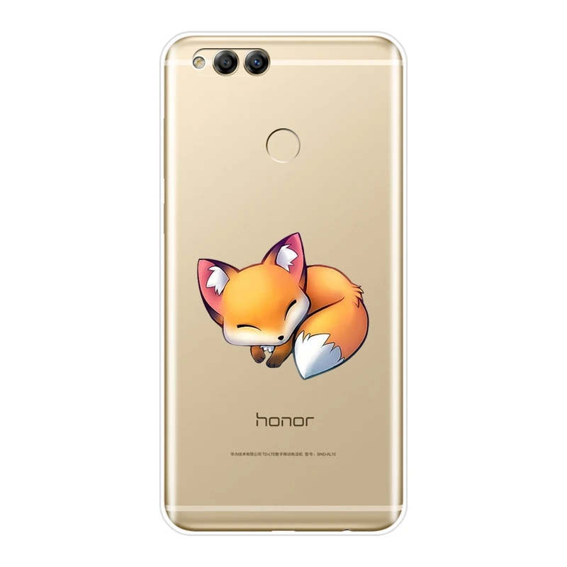 ТПУ чехол для телефона для huawei Honor 10 9 8 8X MAX Kawaii Fox Мягкая силиконовая задняя крышка для huawei Honor 7 8 9 10 Lite 7S 7X 7A 7C Pro - Цвет: No.3