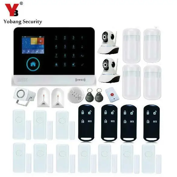 Yobang Security-APP Control RFID Tags WIFI GSM SMS Alarm System Auto Dial House intelligent DIY Burglar Security Panic Alarm