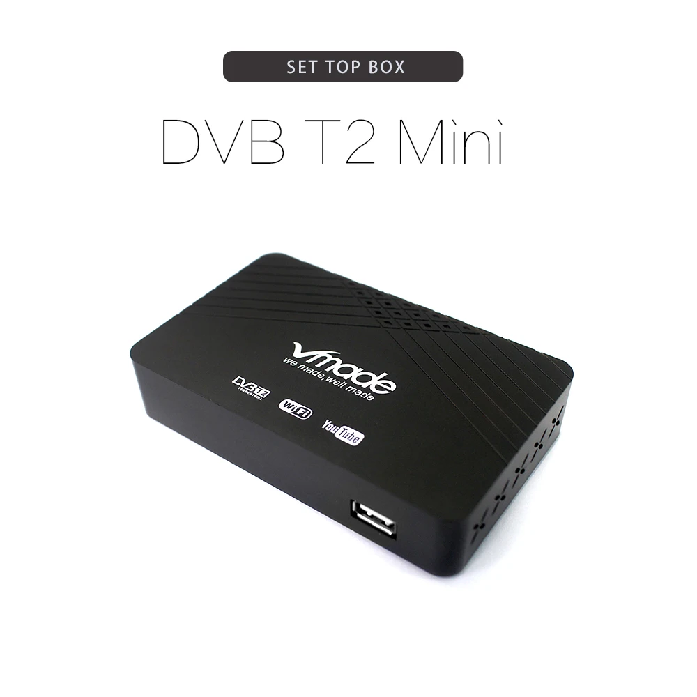 Vmade HD 1080p ТВ тюнер Dvb T2 ТВ коробка Dvb-t2 для монитора адаптер USB2.0 тюнер приемник спутниковый декодер Dvbt2 Поддержка Wi-Fi